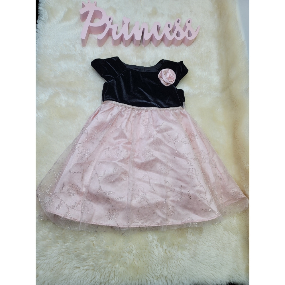 Jona Michelle dress girl 3T pink and black color